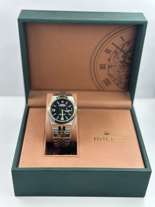 Rolex Land Dweller Black Dial Twotone.