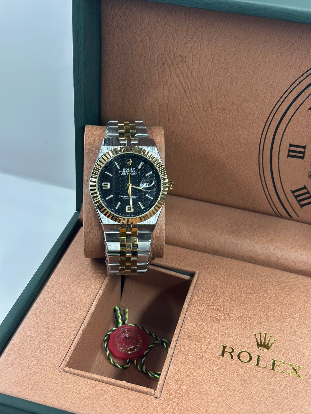 Rolex Land Dweller Black Dial Twotone.