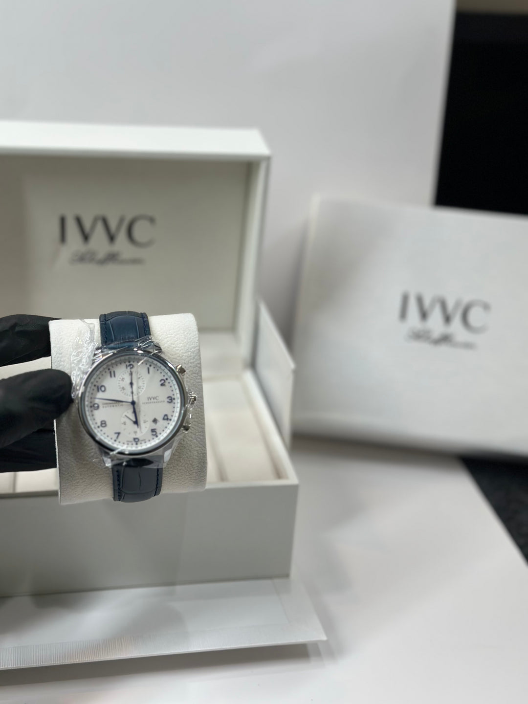 IWC Chronograph Leather Strap (With Original Packaging)