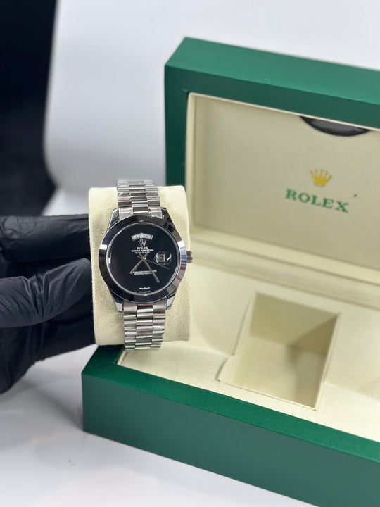 Rolex Day-Date Black & Silver