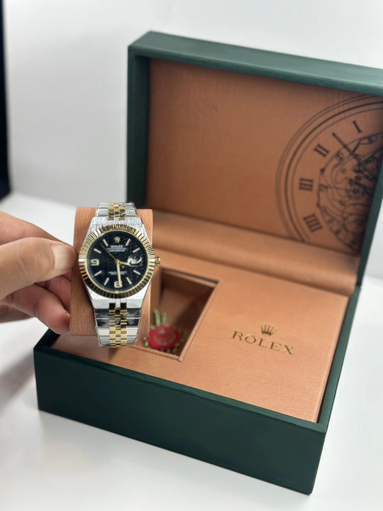Rolex Land Dweller Black Dial Twotone.