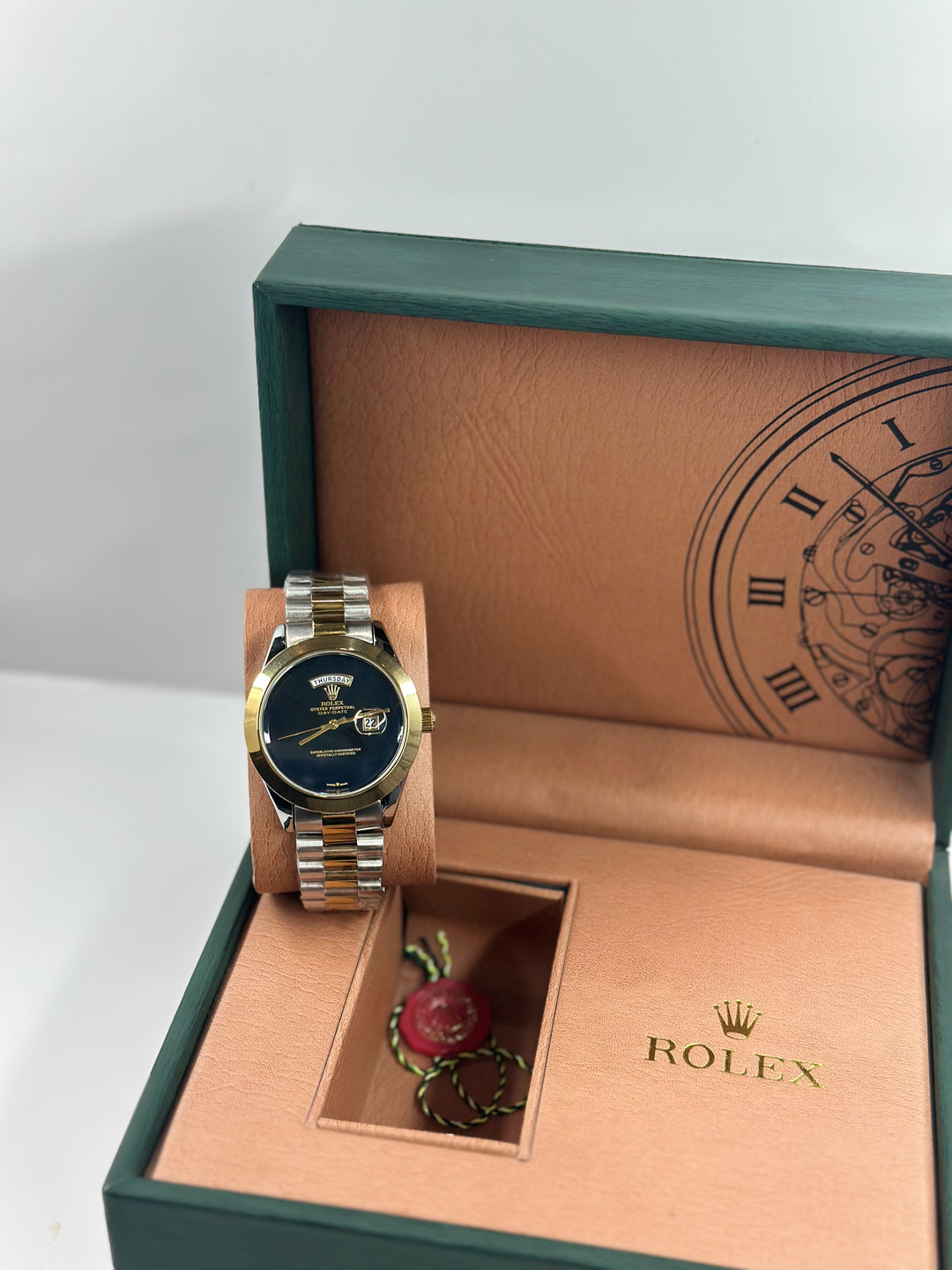 Rolex Day Date Black Dial With Twotone