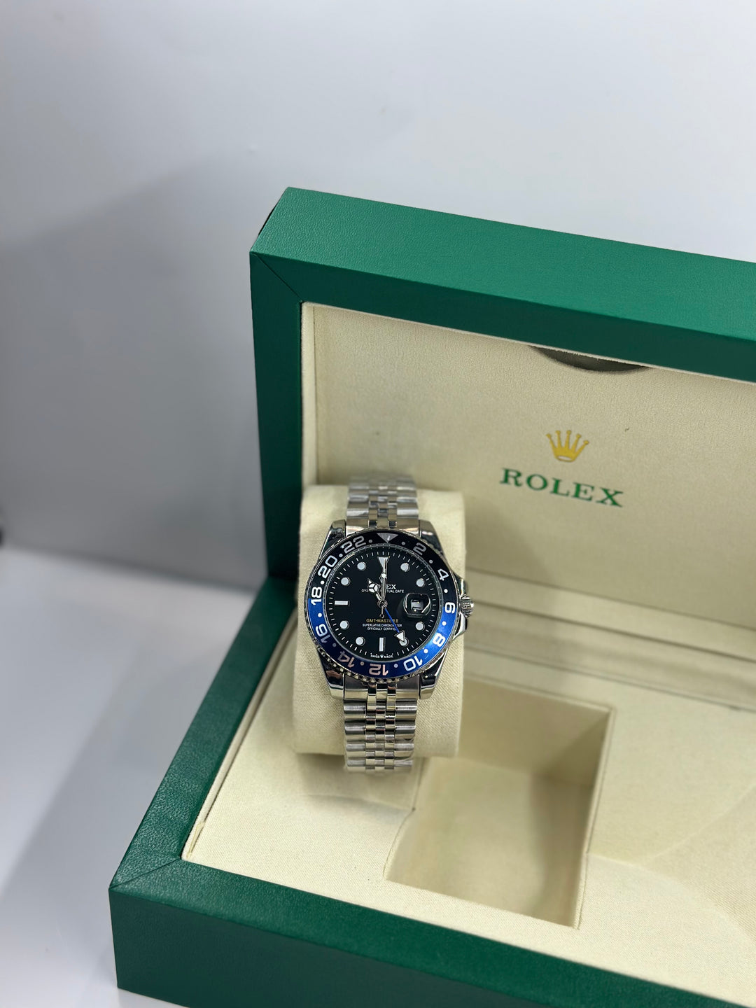 Rolex GMT With Silver Jubilee Chain