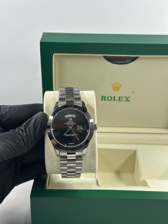 Rolex Day-Date Black & Silver