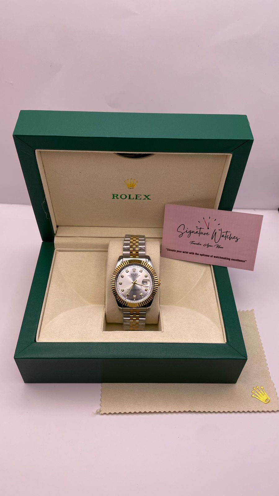 Datejust 36 Two-Tone Jubilee – Silver Diamond Dial | Fluted Bezel